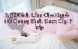 b123 cách làm cho người ở Quảng Bình được cấp phép