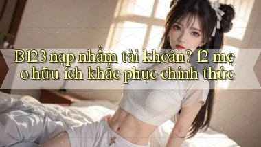 B123 nạp nhầm tài khoản 12 mẹo hữu ích khắc phục chính thức