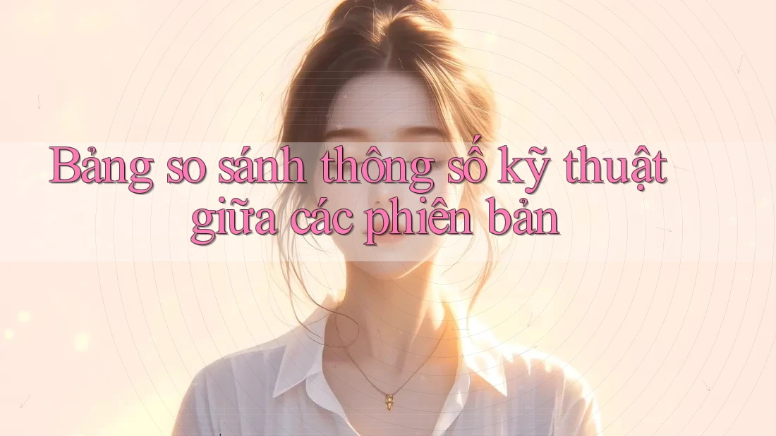 Bảng so sánh thông số kỹ thuật giữa các phiên bản