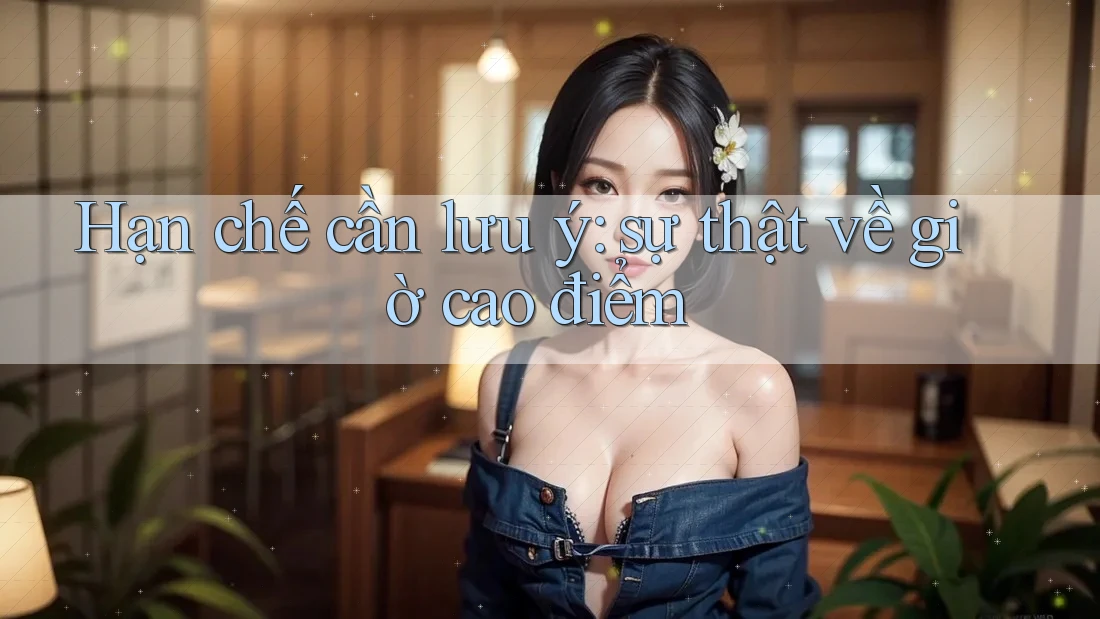 Hạn chế cần lưu ý: sự thật về giờ cao điểm