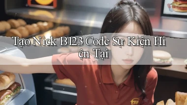 tạo nick b123 code sự kiện hiện tại
