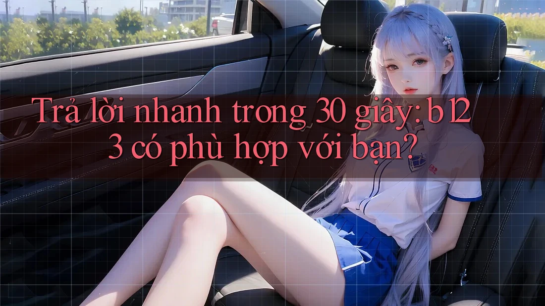 Trả lời nhanh trong 30 giây: b123 có phù hợp với bạn?