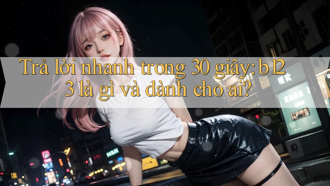 Trả lời nhanh trong 30 giây: b123 là gì và dành cho ai?
